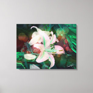 Auren, die mit den Lilien tanzen Leinwanddruck