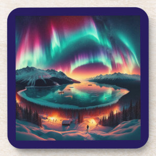 Aureola Borealis in Alaska Getränkeuntersetzer