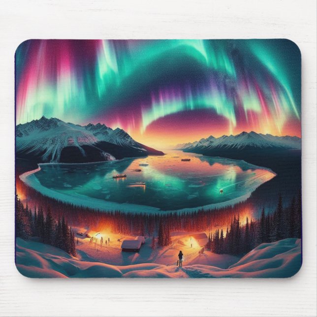 Aureola Borealis in Alaska Mousepad (Vorne)