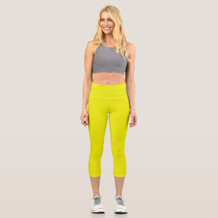 Aureolin (Vollfarbe) Capri Leggings