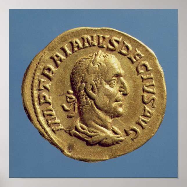 Aureus von Trajan Decius Poster (Vorne)