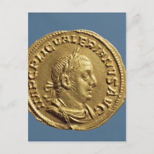 Aureus von Valerian I Postkarte
