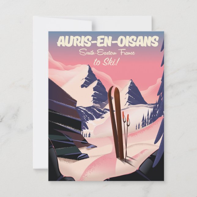 AURIS-EN-OISANS Frankreich Skiposter (Vorderseite)