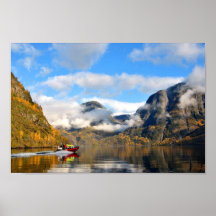 Aurlandsfjord Flam Norwegischer Fjord Norwegen