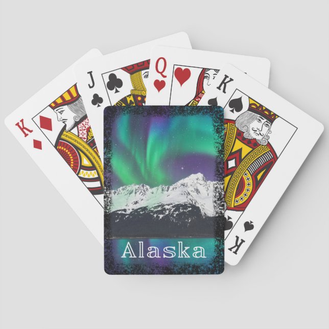 Aurora Alaska - Fahrradkarten Spielkarten (Rückseite)