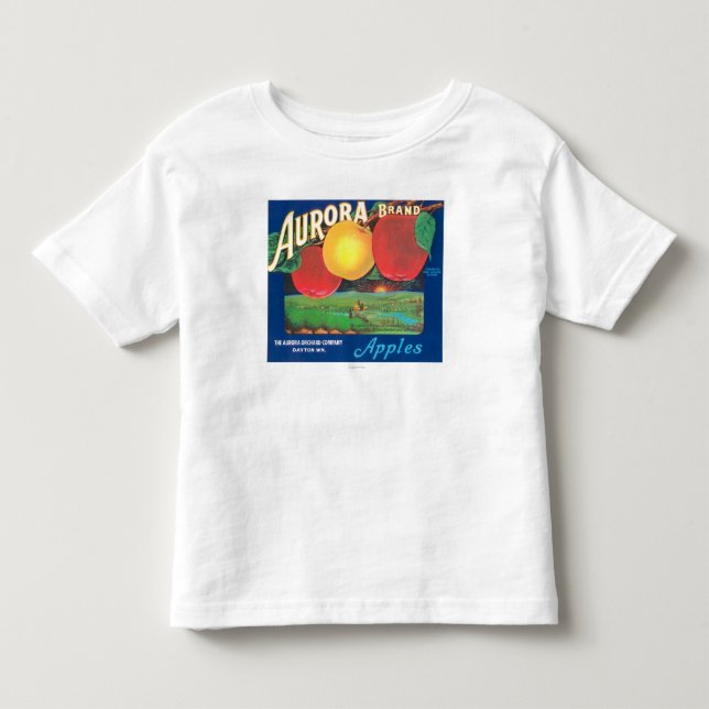 Aurora Apple beschriften (Blau) - Dayton, WA Kleinkind T-shirt (Vorderseite)