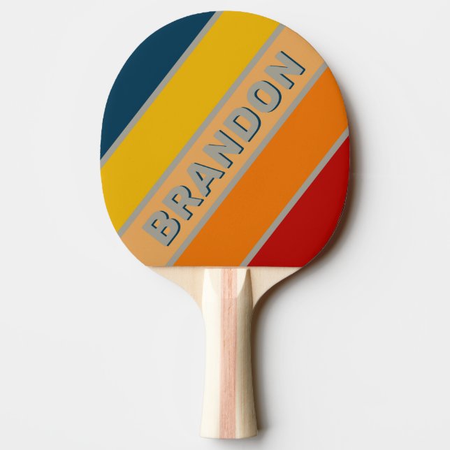 Aurora Arcade Bold Striped with Name Tischtennis Schläger (Rückseite)