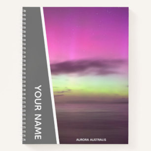 Aurora Australis - Südliche Lichter Australien Gra Notizbuch