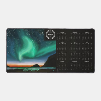 Aurora Borealis - 2027 Geschäfts-Kalender-Schreibt Schreibtischunterlage