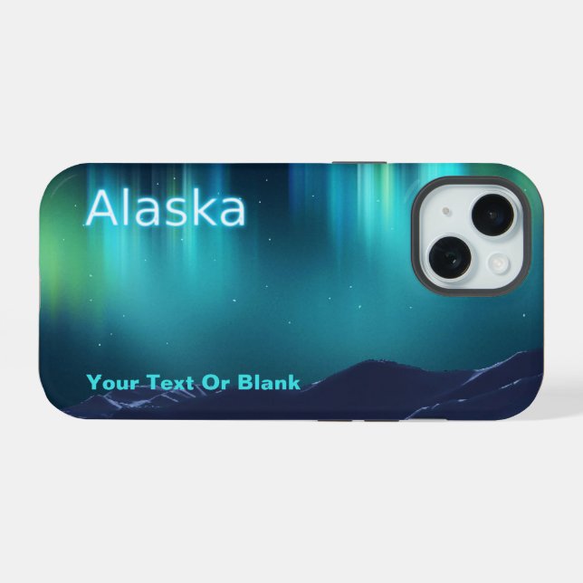 Aurora Borealis - Alaska OtterBox iPhone Case 15 Hülle (Rückseite (Horizontal))