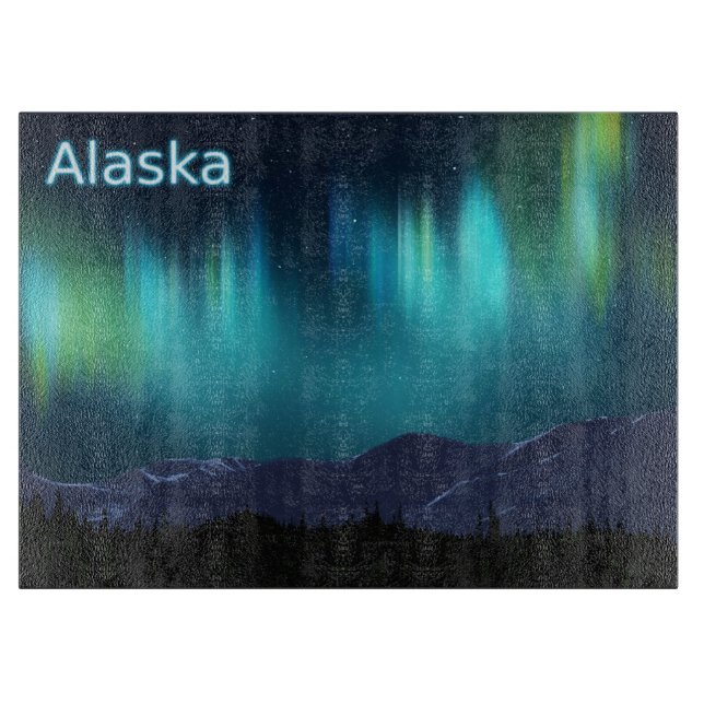 Aurora Borealis - Alaska Schneidebrett (Vorderseite)