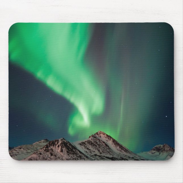Aurora Borealis | Ankerplatz, Alaska Mousepad (Vorne)