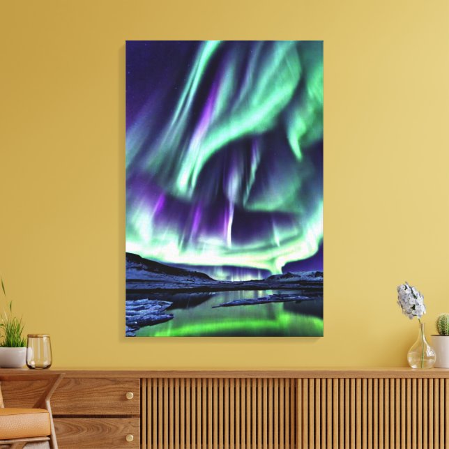 Aurora Borealis Art Canvas Leinwanddruck (Insitu (Wohnzimmer))