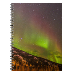 Aurora Borealis Berge Fairbanks Alaska Notizblock