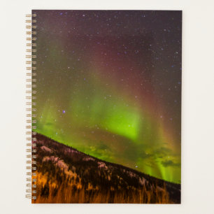Aurora Borealis Berge Fairbanks Alaska Planer
