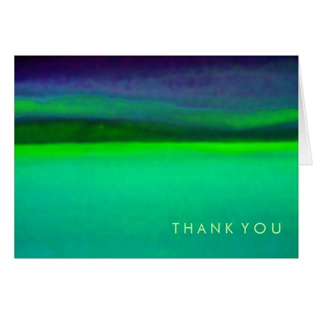 AURORA BOREALIS Carte de remerciements pliée (Devant Horizontal)