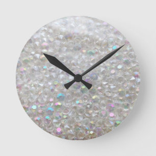Aurora Borealis Crystals Image Wall Clock Runde Wanduhr