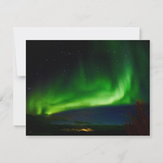 Aurora Borealis Farben Der nächtliche Himmel Karte (Vorderseite)