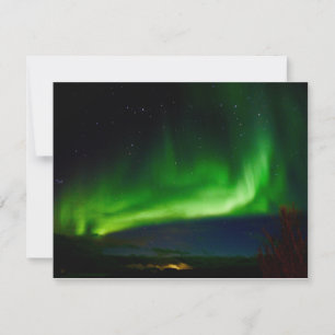 Aurora Borealis Farben Der nächtliche Himmel Karte