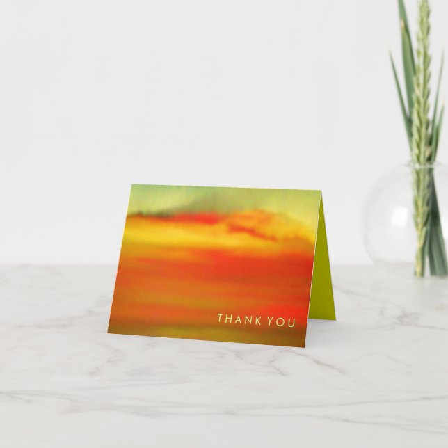 AURORA BOREALIS Folded Thank You Card Dankeskarte (Vorderseite)
