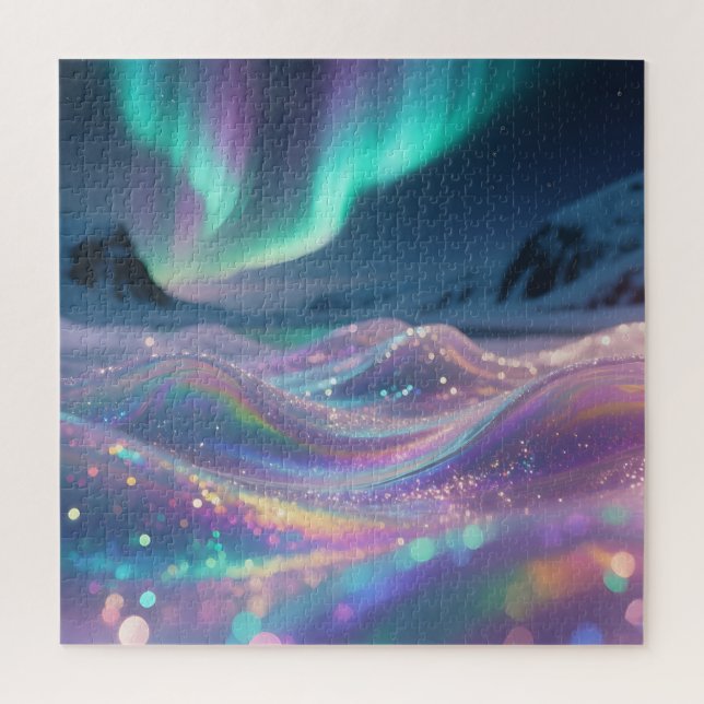 Aurora Borealis Funkelnde Wellen Fantasie (Vertikal)