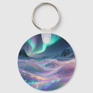 Aurora Borealis Funkelnde Wellen Fantasie Schlüsselanhänger