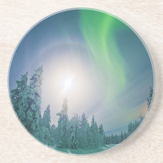 Aurora Borealis Getränkeuntersetzer (Vorne)