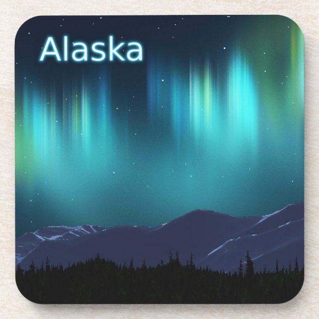 Aurora Borealis Getränkeuntersetzer (Vorderseite)