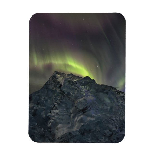 Aurora Borealis | Iceberg Jokulsarlon Island Magnet (Vertikal)