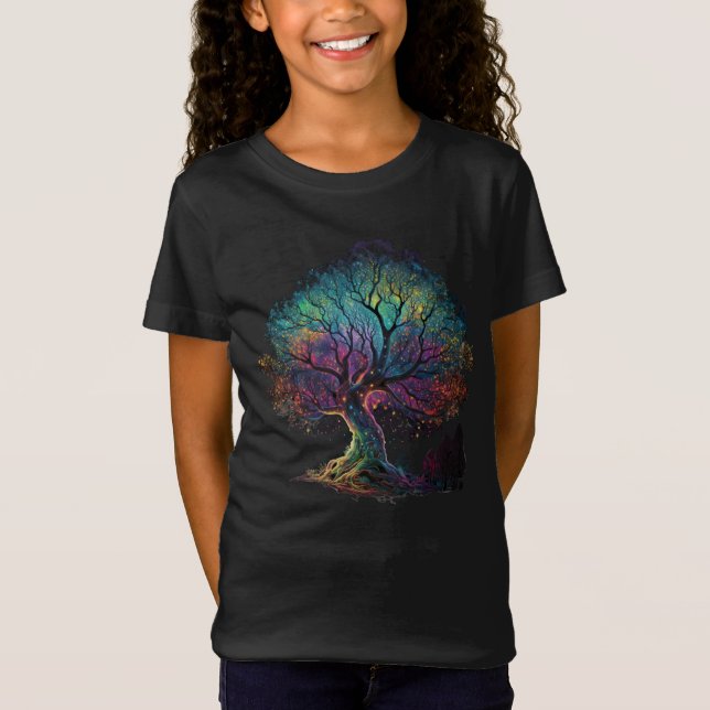 Aurora Borealis Illustration T-Sh T-Shirt (Vorderseite)