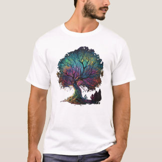 Aurora Borealis Illustration T-Sh T-Shirt