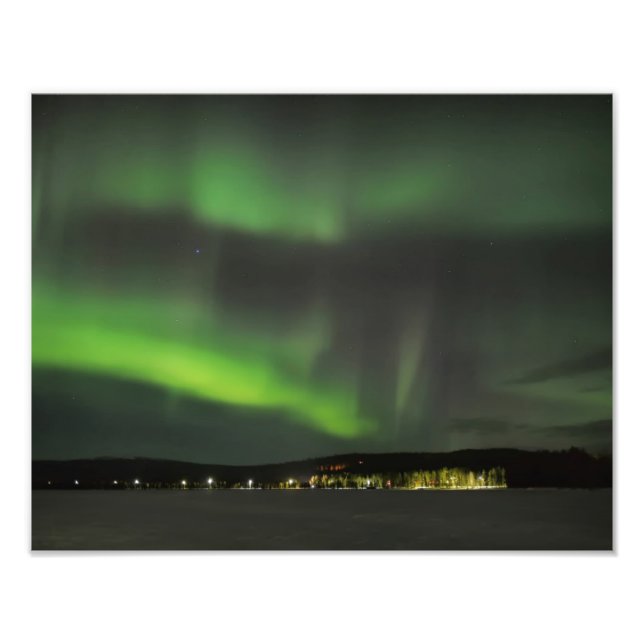 Aurora borealis im Himmel Foto drucken (Vorne)