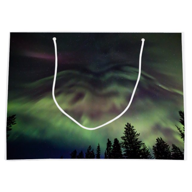 Aurora borealis in finnischem Lappland Große Geschenktüte (Vorderseite)
