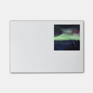 Aurora borealis in finnischem Lappland Post-it Klebezettel