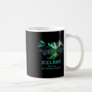Aurora-Borealis-Insel-Natur-Feuer-Eis-Camping-Wand Kaffeetasse