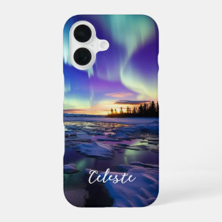 Aurora Borealis Iridescent Twilight iPhone 16 Hülle