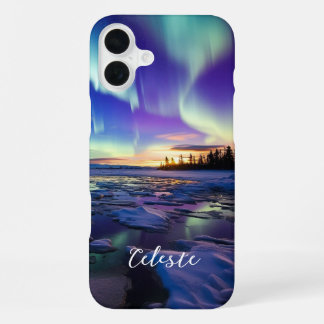 Aurora Borealis Iridescent Twilight iPhone 16 Plus Hülle
