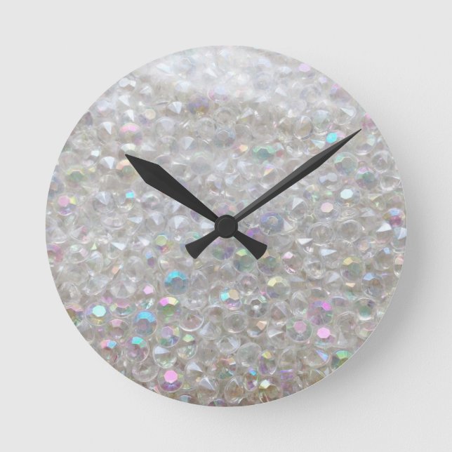 Aurora Borealis Kristall-Bild-Wanduhr Runde Wanduhr (Vorderseite)