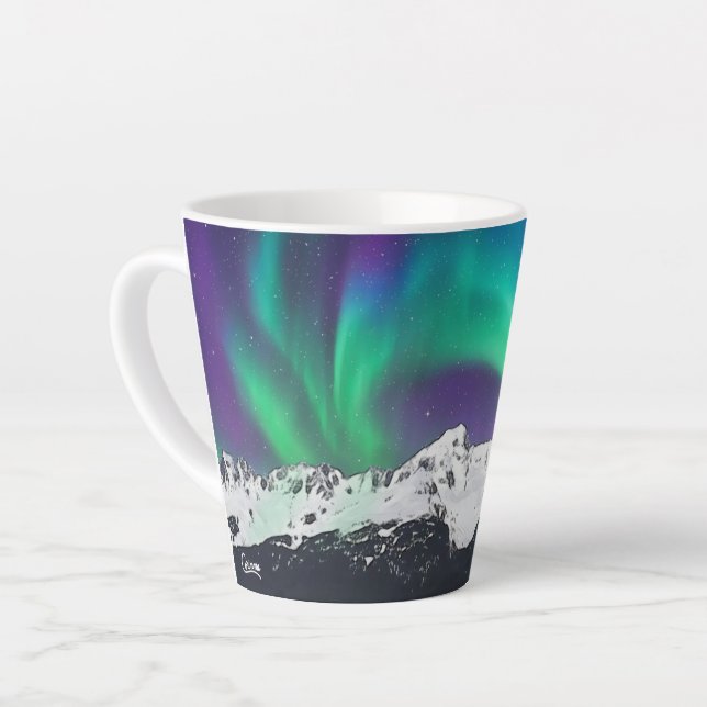 Aurora Borealis - Latte Mug (Angle gauche)
