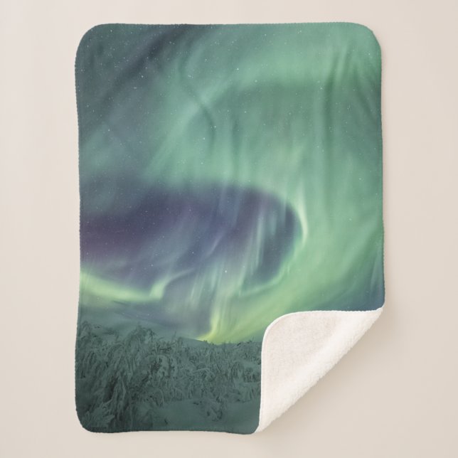 Aurora Borealis Nature Foto Sherpadecke (Vorderseite)