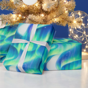 Aurora Borealis Nordlicht Abstractes Muster Geschenkpapier