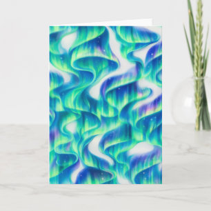 Aurora Borealis Nordlicht Abstractes Muster Karte