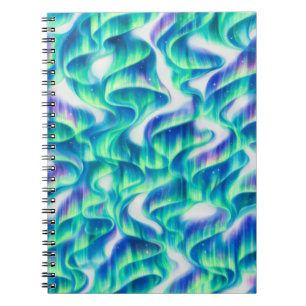 Aurora Borealis Nordlicht Abstractes Muster Notizblock