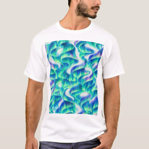 Aurora Borealis Nordlicht Abstractes Muster T-Shirt