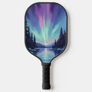 Aurora Borealis Nordlicht Aquarell Pickleball Schläger