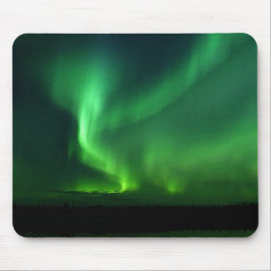 Aurora Borealis Nordlichter Alaska Himmel Grün Mousepad
