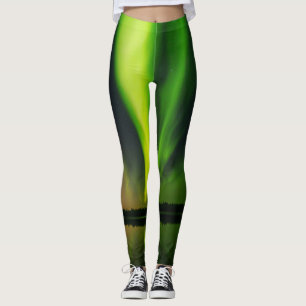 Aurora Borealis Nordlichter Alaska, Himmel Leggings