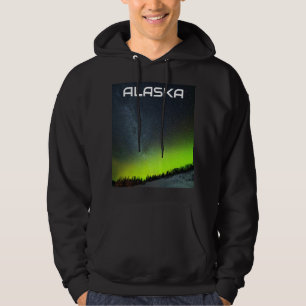 Aurora Borealis Nordlichter Alaska Himmel Nacht Hoodie