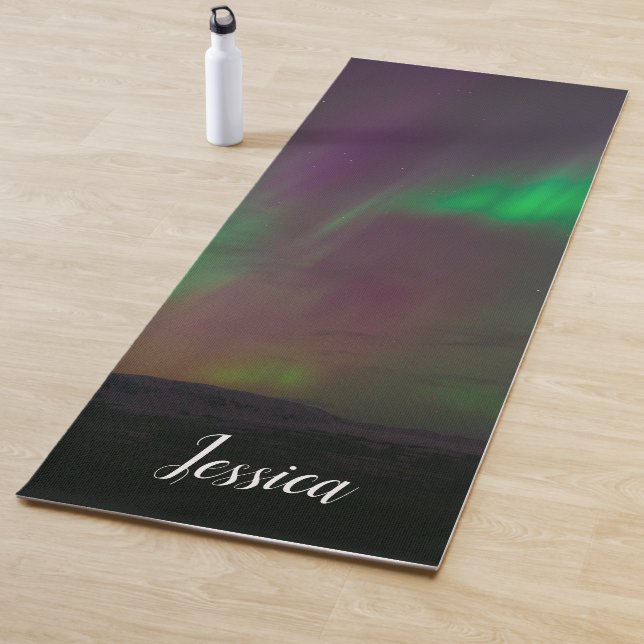 Aurora Borealis Nordlichter Arktische Berge Y Yogamatte (Beispiel)