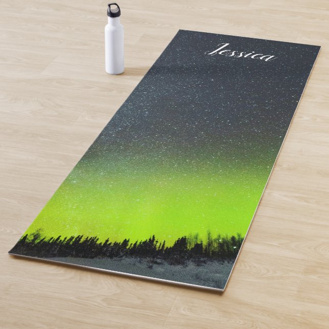 Aurora Borealis Nordlichter Arktische Berge Yogamatte (Beispiel)